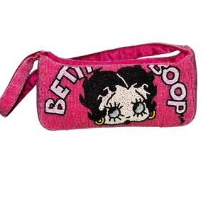 Vintage Y2K Betty Boop Pink rare Beaded Mini shoulder Bag purse